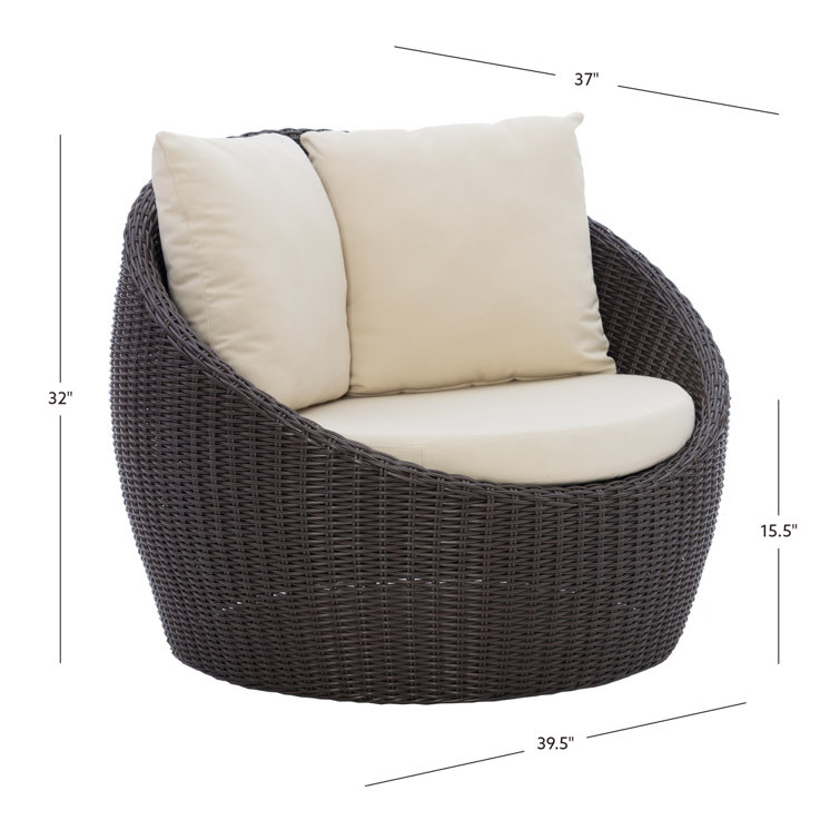 Outdoor wicker best sale cuddle chair